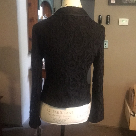 Inc Black lace women’s jacket medium NWT - Picture 3 of 6